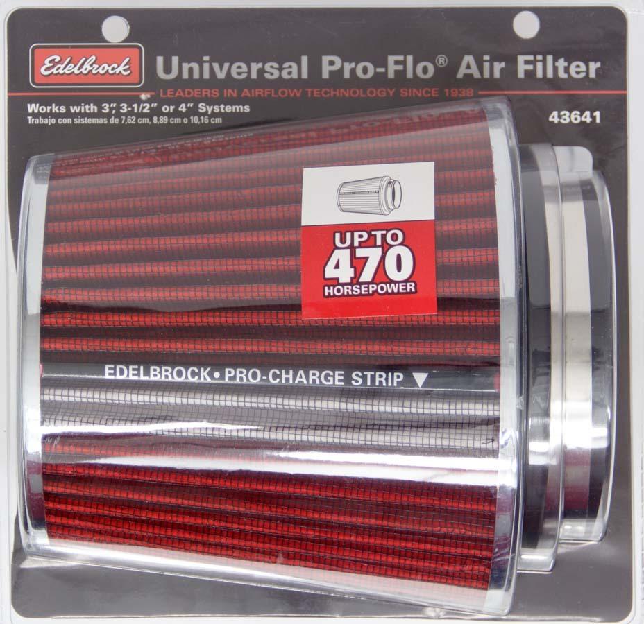 Pro-Flo Air Filter Cone 6.70 Tall Red/Chrome - Burlile Performance Products