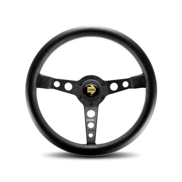 Prototipo Steering Wheel Black Leather - Burlile Performance Products