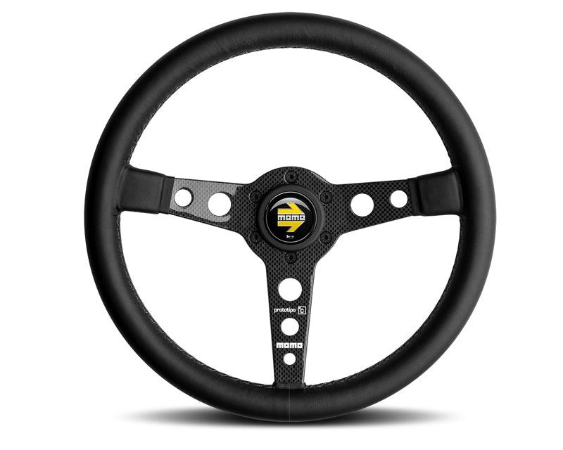 Prototipo Steering Wheel Leather Carbon Fiber - Burlile Performance Products