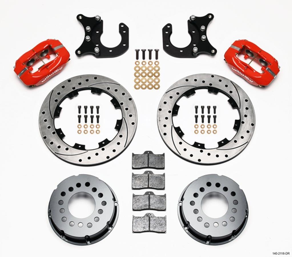 P/S Rear Disc Kit New Big Ford Drilled Red - Burlile Performance Products