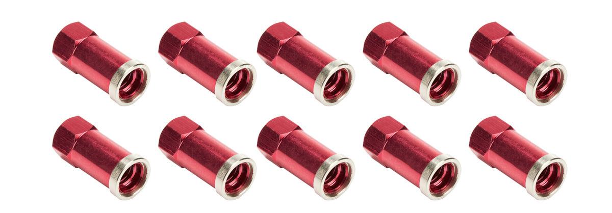 QC Cover Nuts Long Red 10pk - Burlile Performance Products