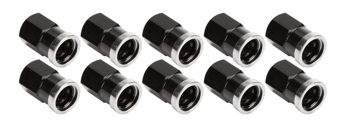 QC Cover Nuts Short Black 10pk - Burlile Performance Products
