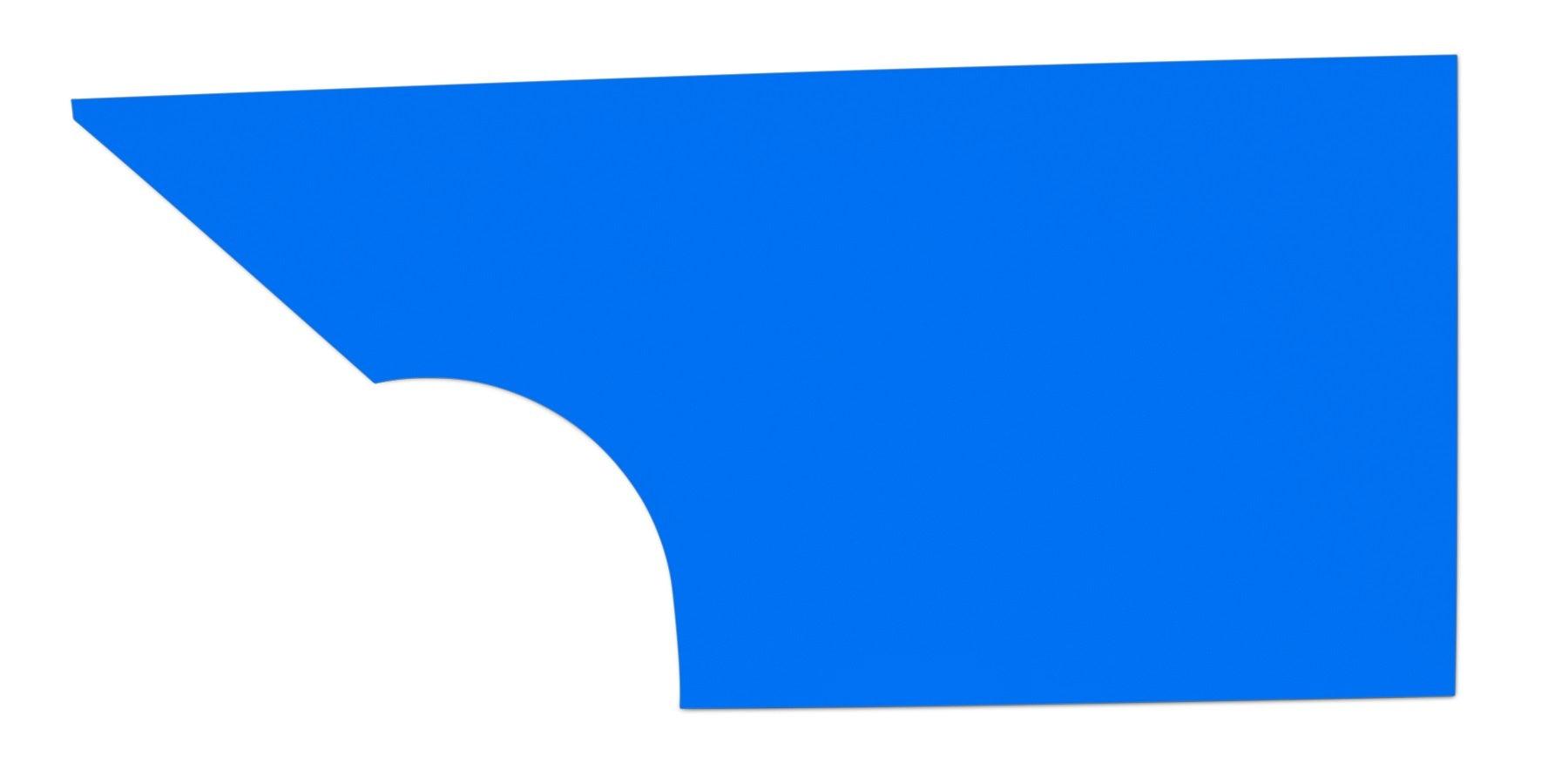 Qtr Panel High Impact Plastic Blue Left - Burlile Performance Products