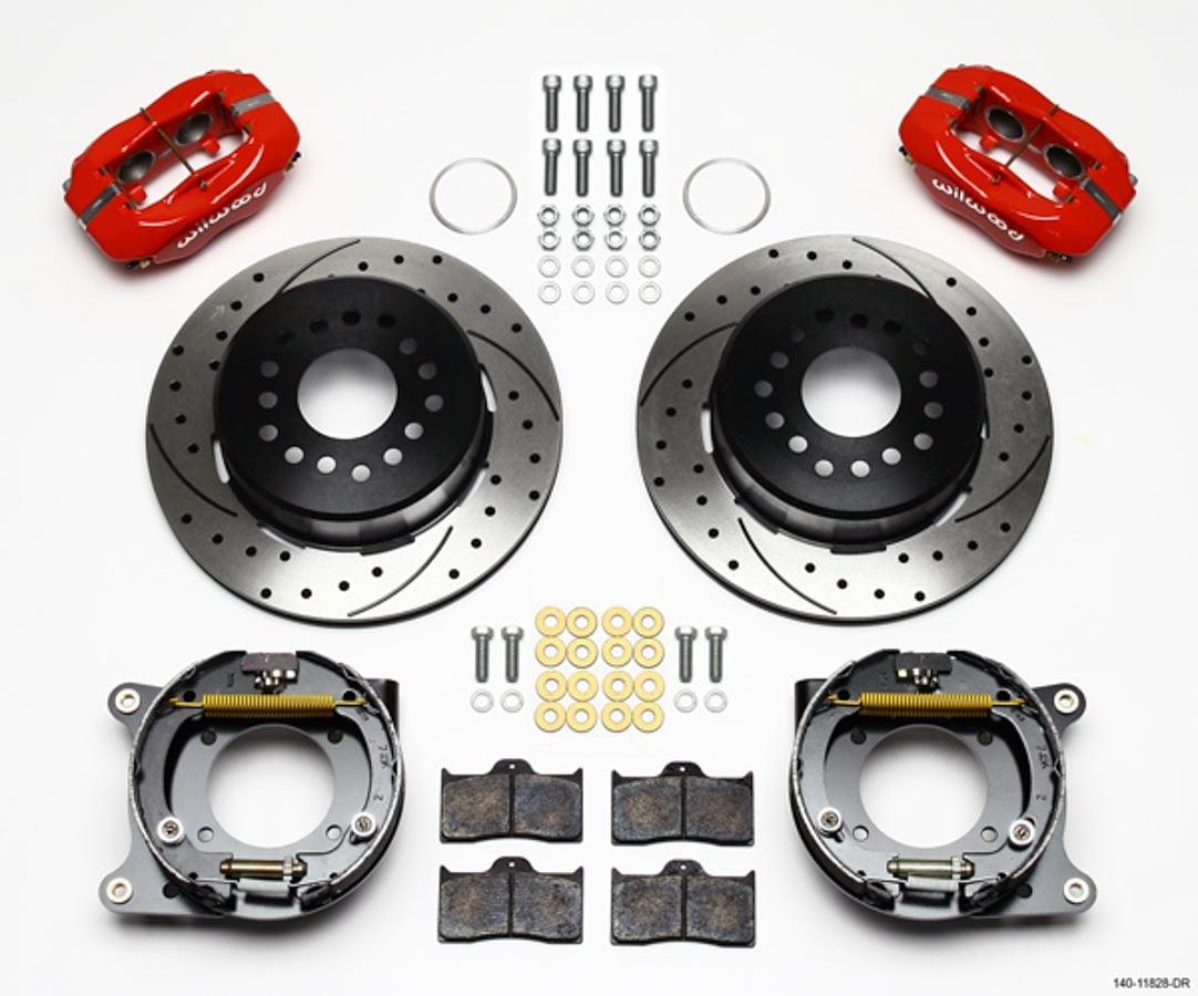 Rear Brake Kit 57-62 Corvette Red Caliper - Burlile Performance Products