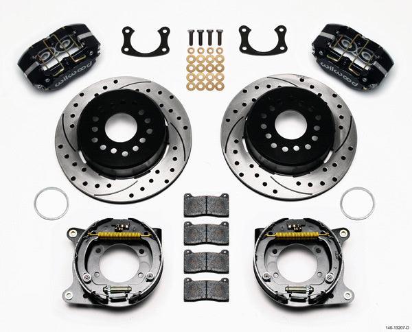Rear Brake Kit Big Ford New 2.50in Blk Drilled - Burlile Performance Products