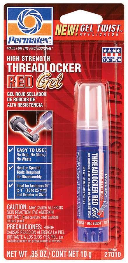 Red Threadlocker Gel Tube 10g - Burlile Performance Products