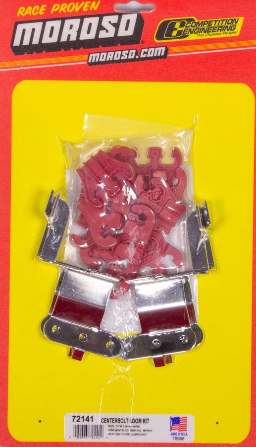 Red Wire Loom Kit For SBC Center Bolt V/C - Burlile Performance Products