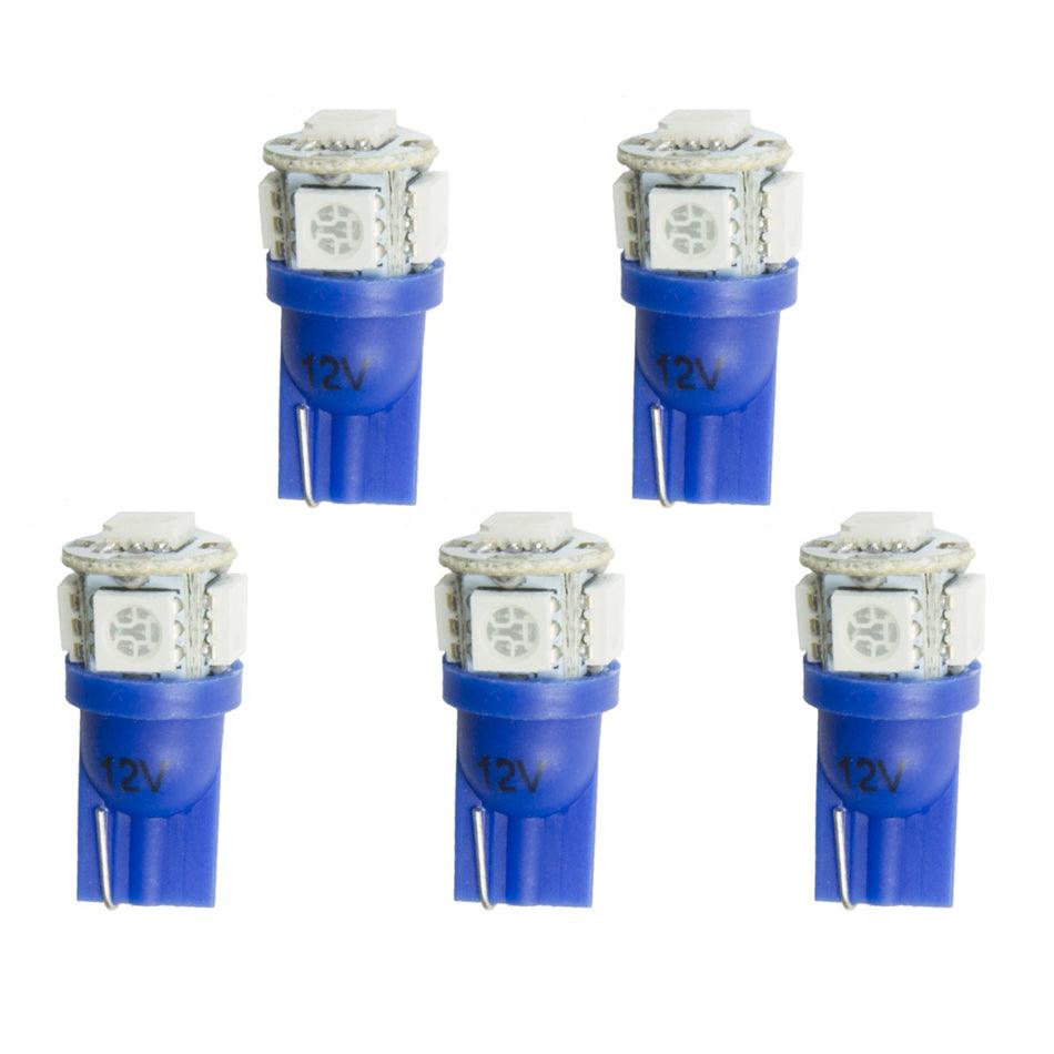 Replacement LED Bulbs T3 Wedge Blue (5pk) - Burlile Performance Products