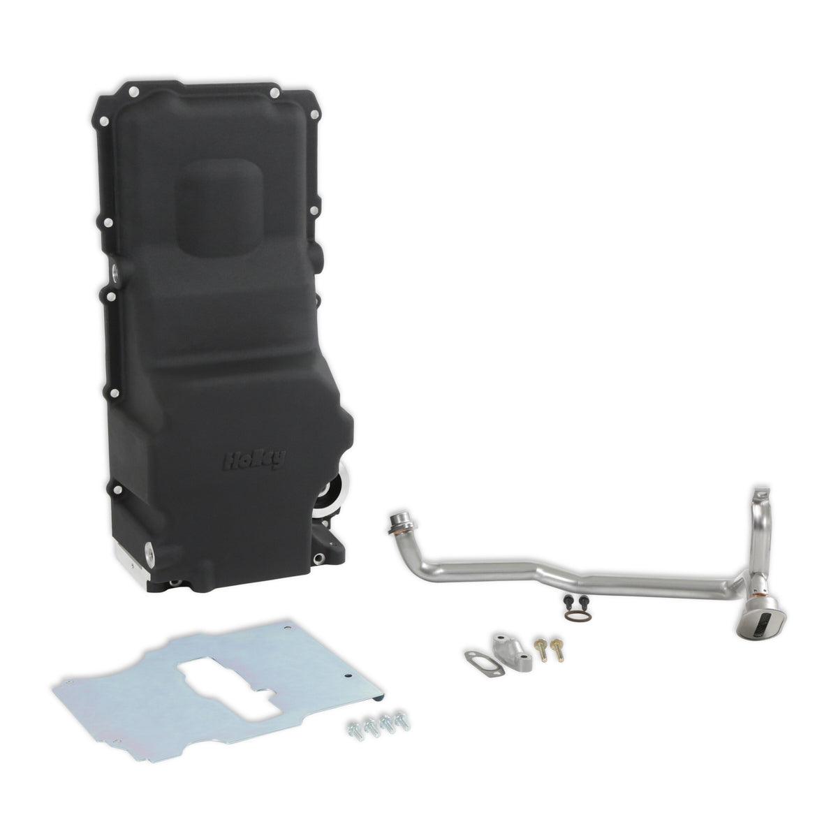 Retro Fit Oil Pan GM LS Engine Swap - Black - Burlile Performance Products
