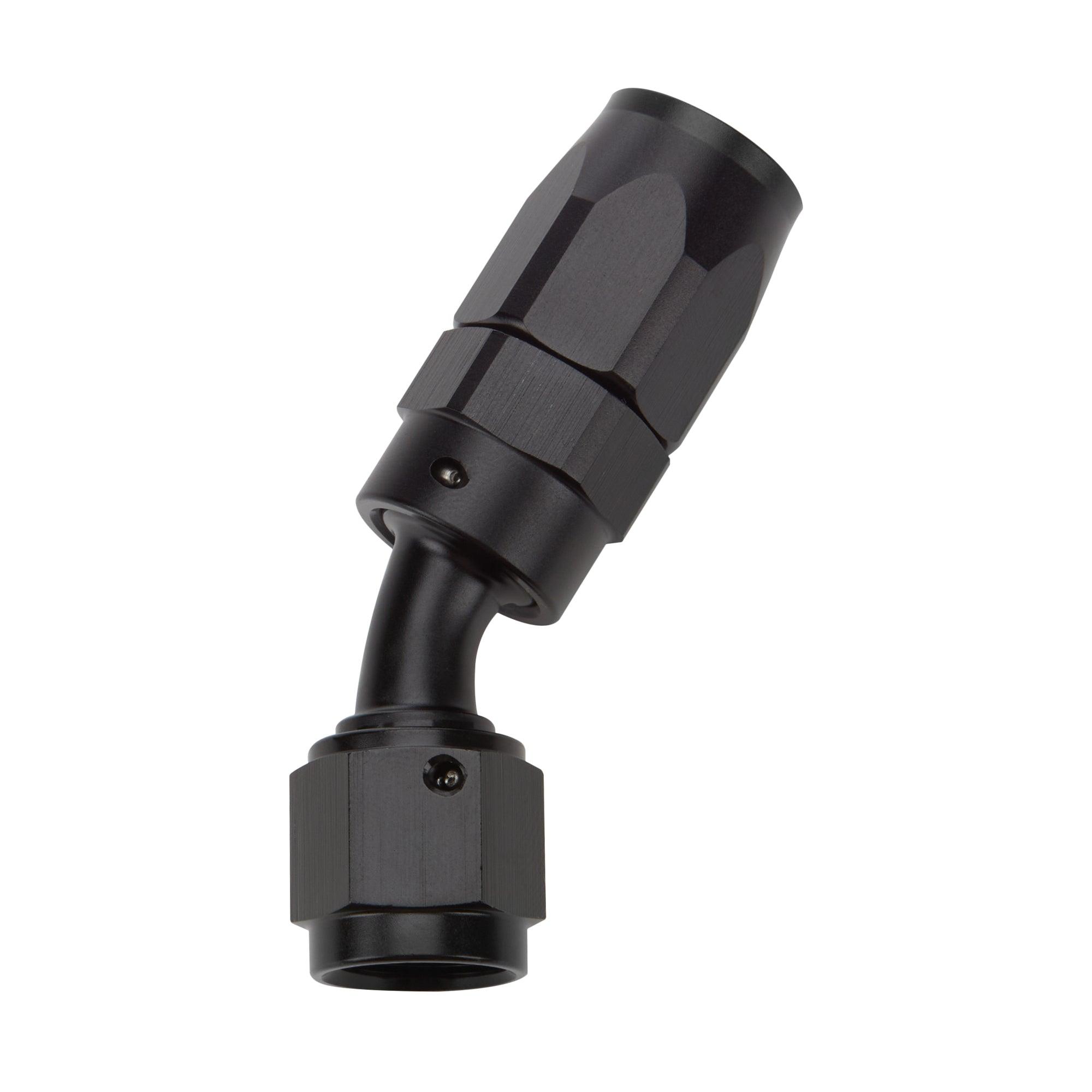 Reusable Hose End Black 30 Deg Elbow -10 - Burlile Performance Products