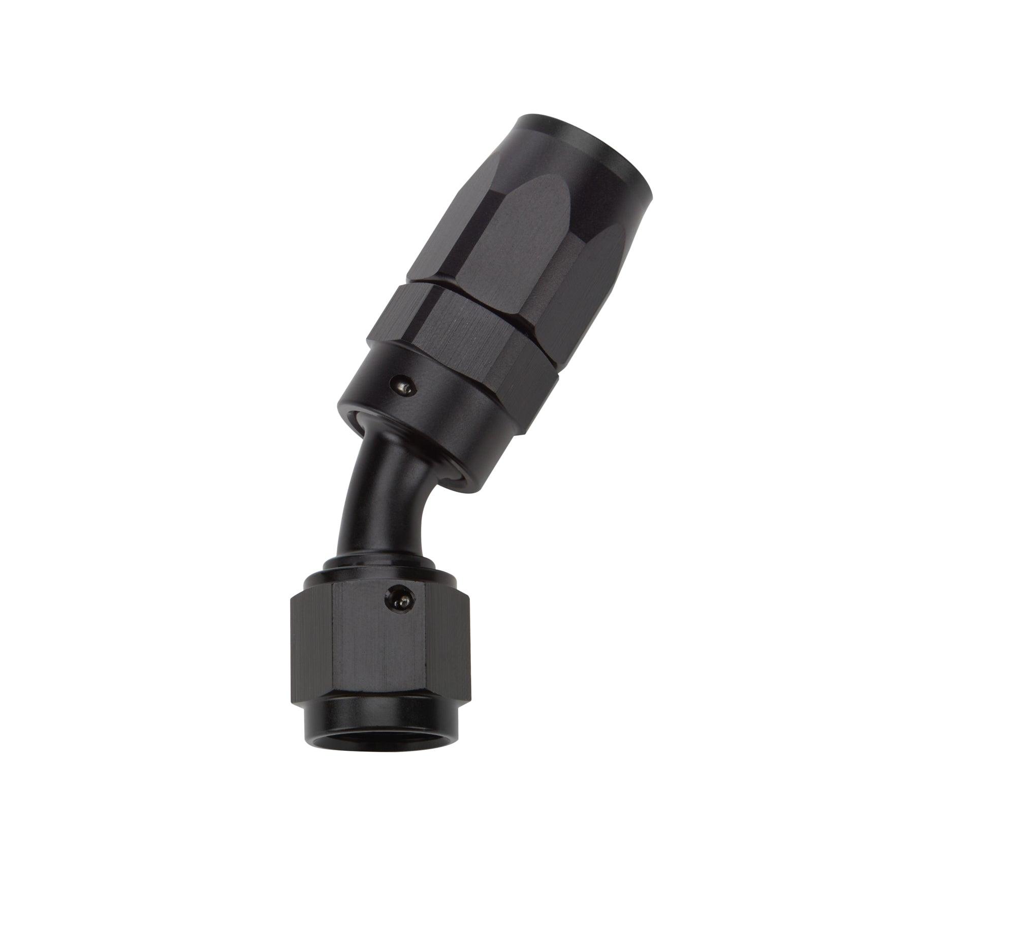 Reusable Hose End Black 30 Deg Elbow -6 - Burlile Performance Products