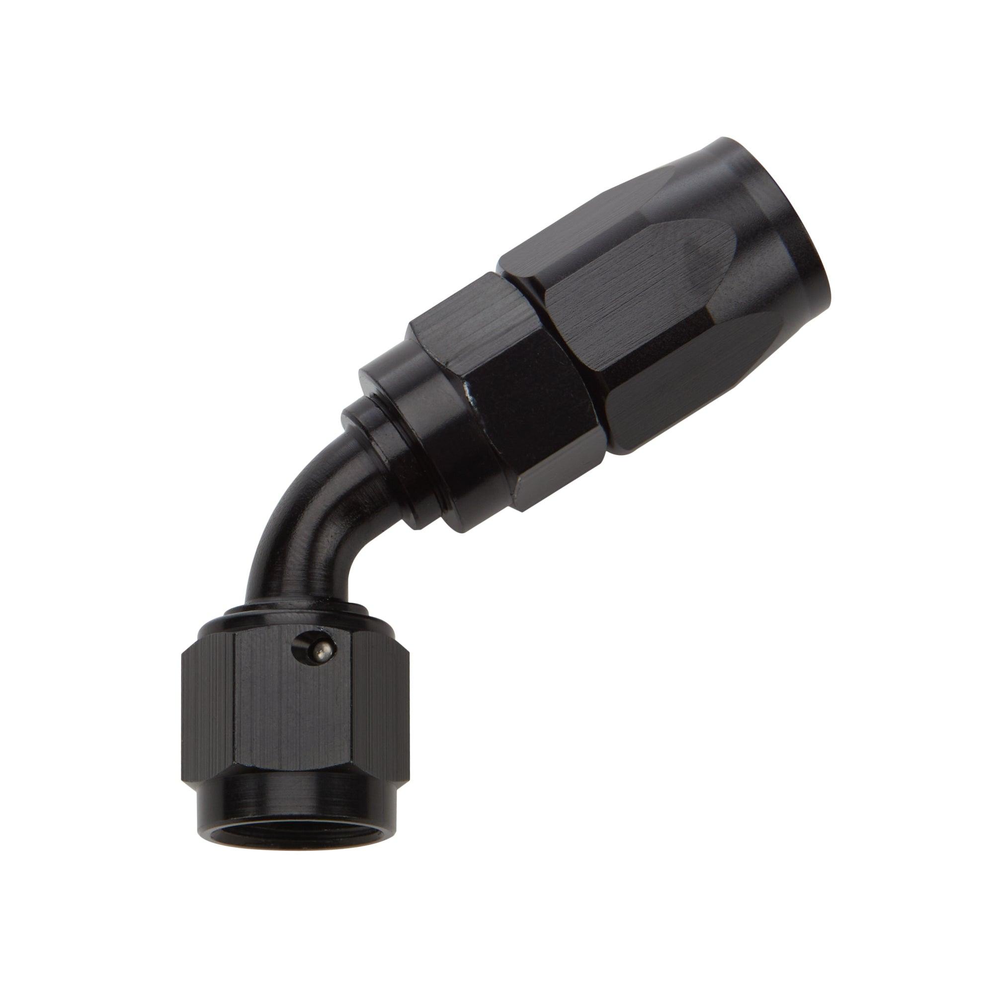 Reusable Hose End Black 60 Deg Elbow -8 - Burlile Performance Products