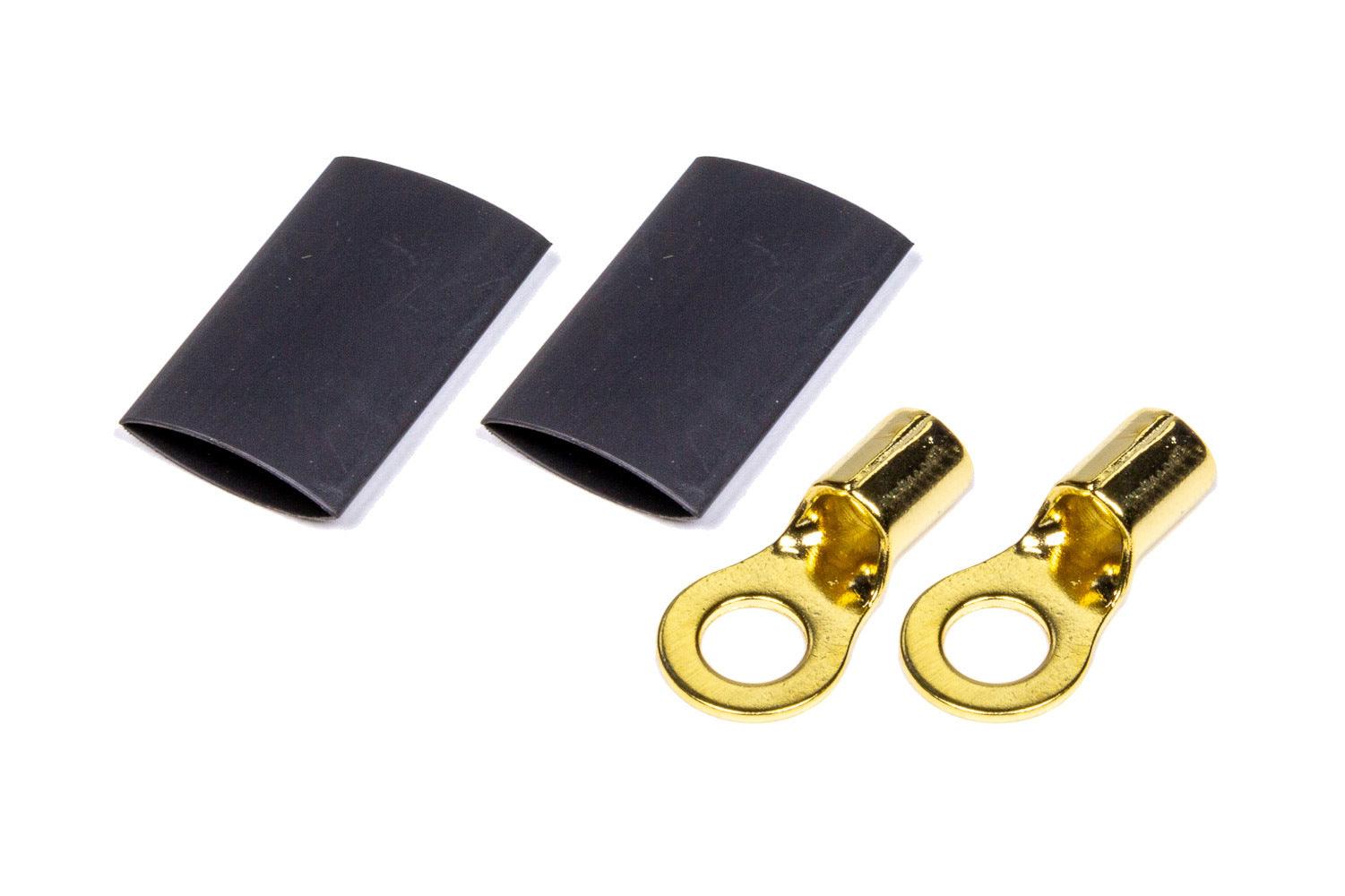 Ring Terminal 1/4 8 GA. Pair w/Heat Shrink - Burlile Performance Products