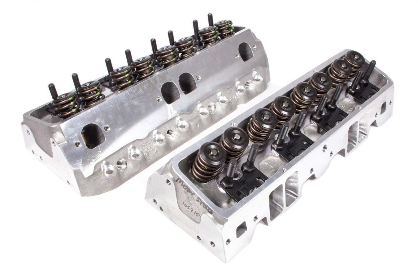SBC 225cc D/S Heads 68cc 2.08/1.60 Assembled - Burlile Performance Products