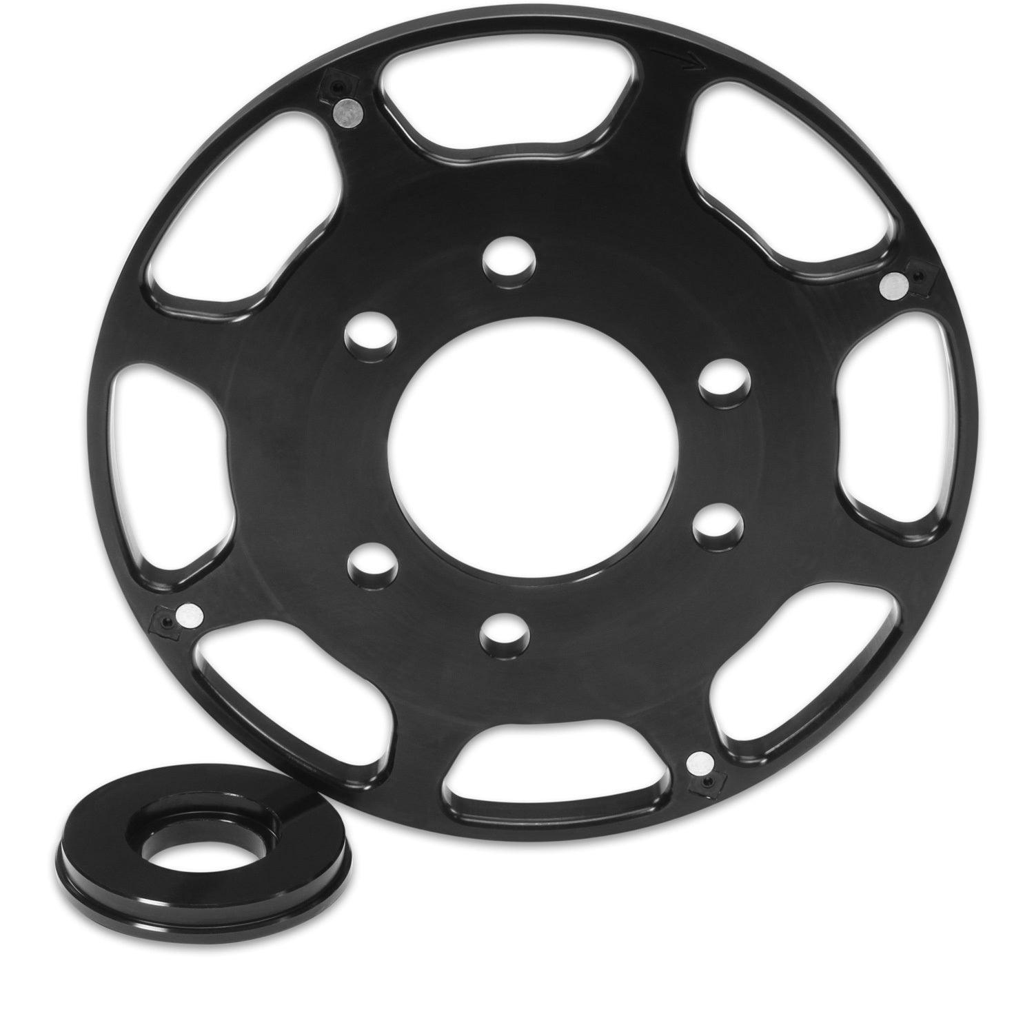 SBC 7in Crank Trigger Wheel Black - Burlile Performance Products