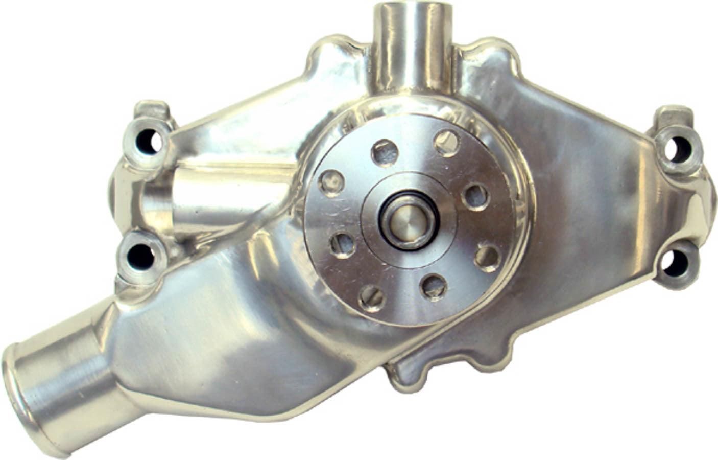 SBC Aluminum Water Pump Short Polished - Burlile Performance Products