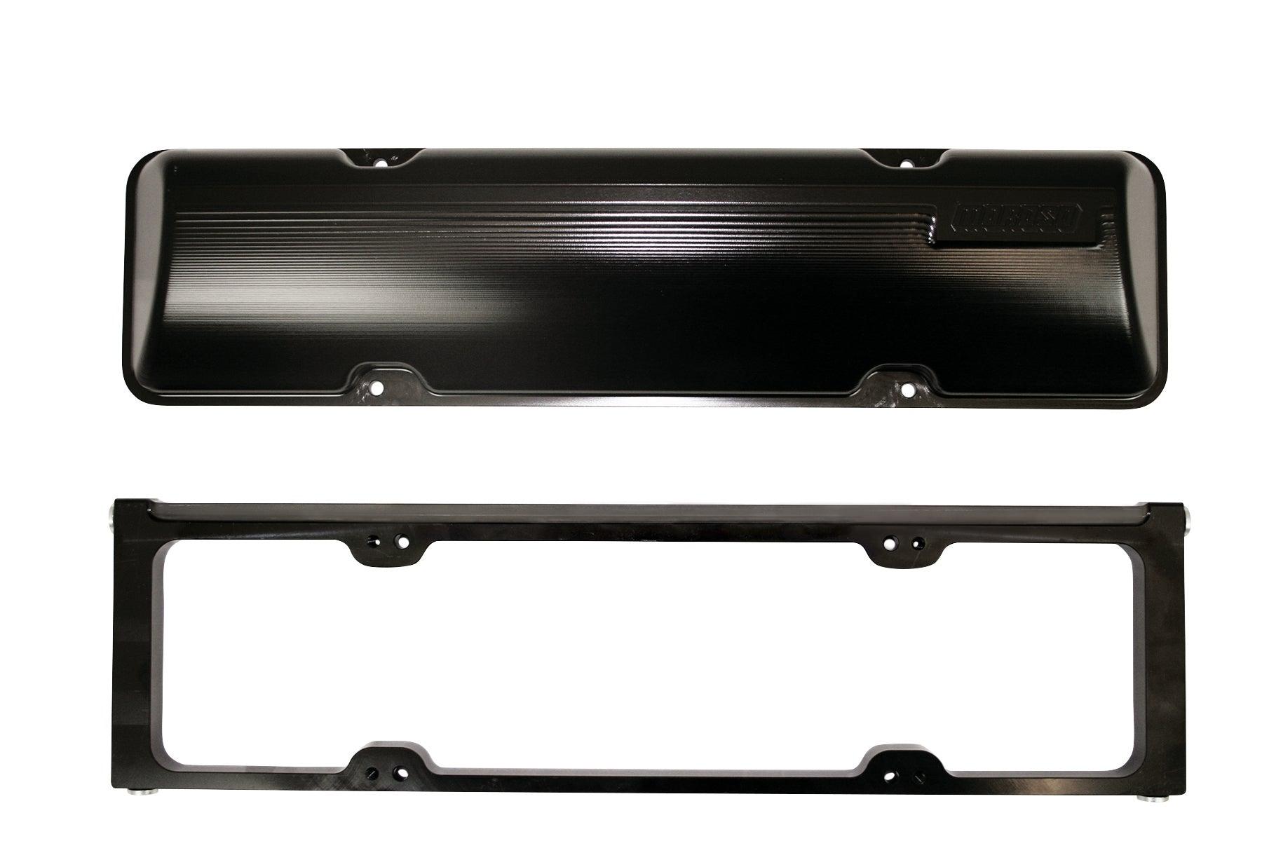 SBC Billet Alm Valve Cover Set 2-Piece Design - Burlile Performance Products