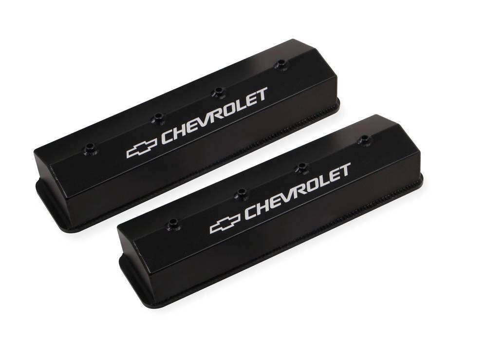 SBC Billet Rail Fab. Alm Valve Covers wo/Hole - Burlile Performance Products