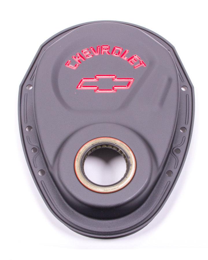 SBC Blk Crinkle Timing Cover - Burlile Performance Products