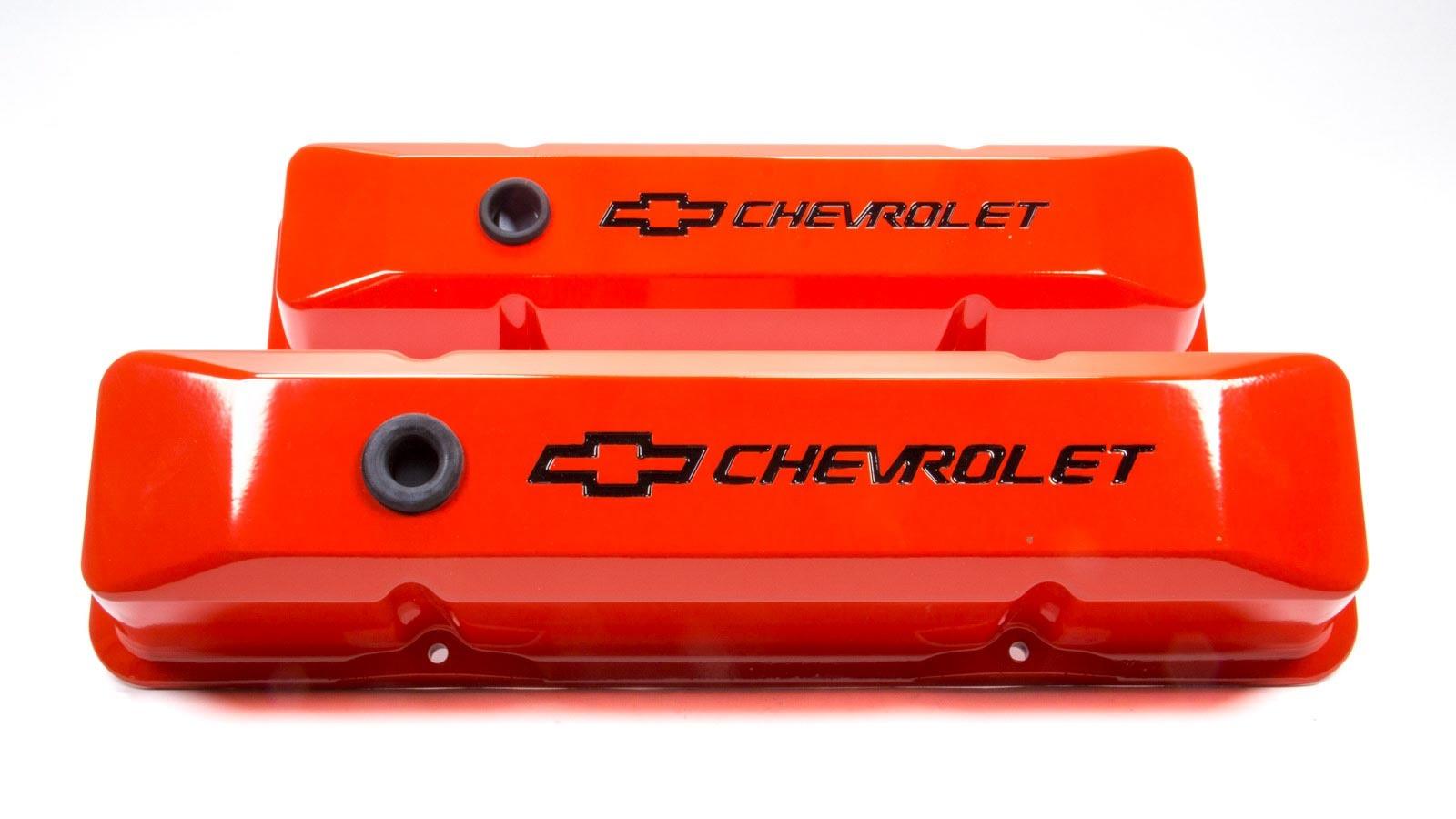 SBC Chevy Orange Diecast V/C's Recessed - Burlile Performance Products