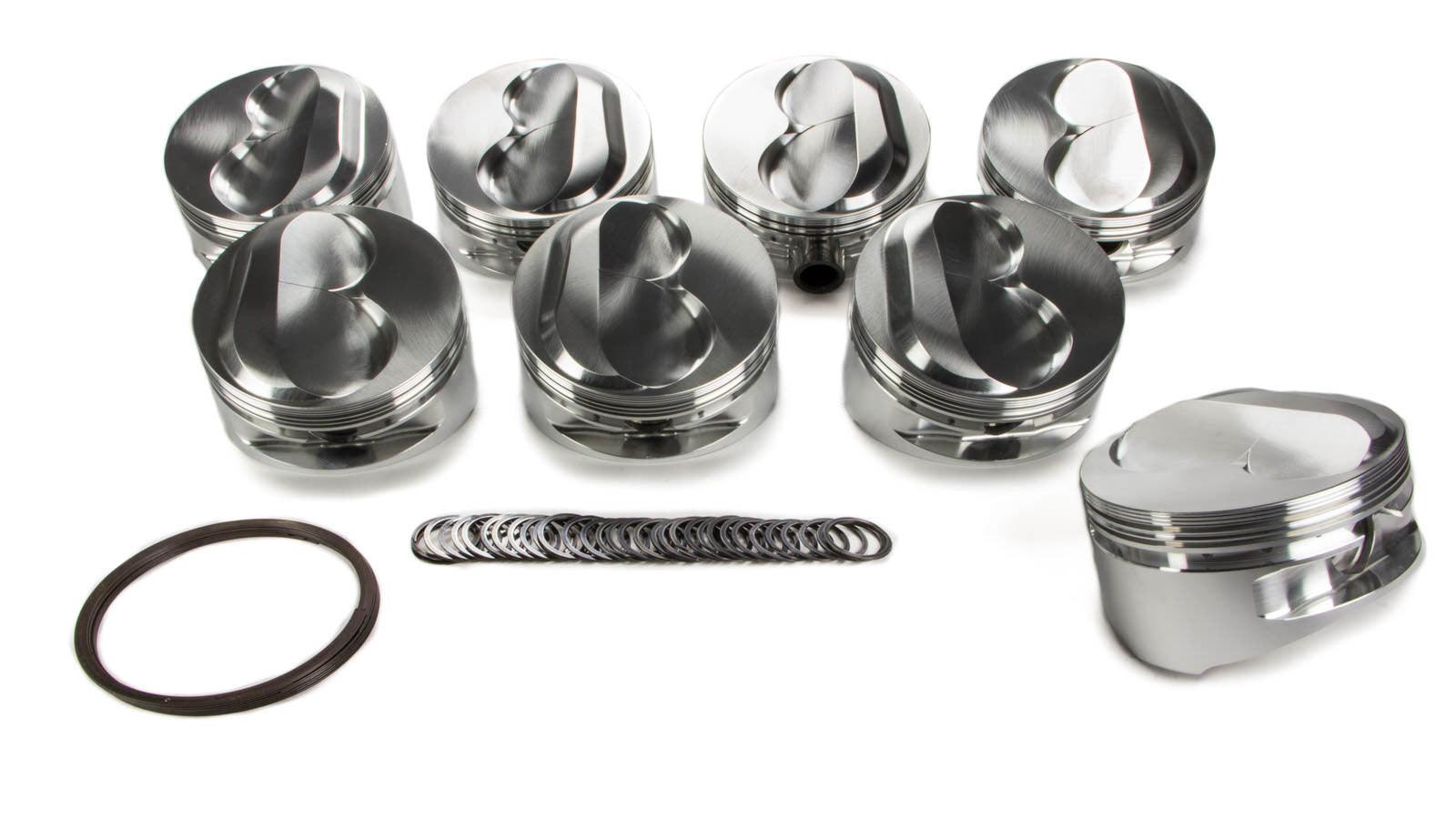 SBC Domed Piston Set 4.185 Bore +10.8cc - Burlile Performance Products