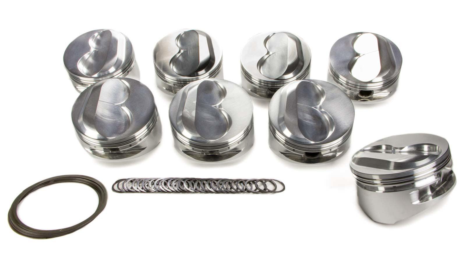 SBC Domed Piston Set 4.185 Bore +10.9cc - Burlile Performance Products