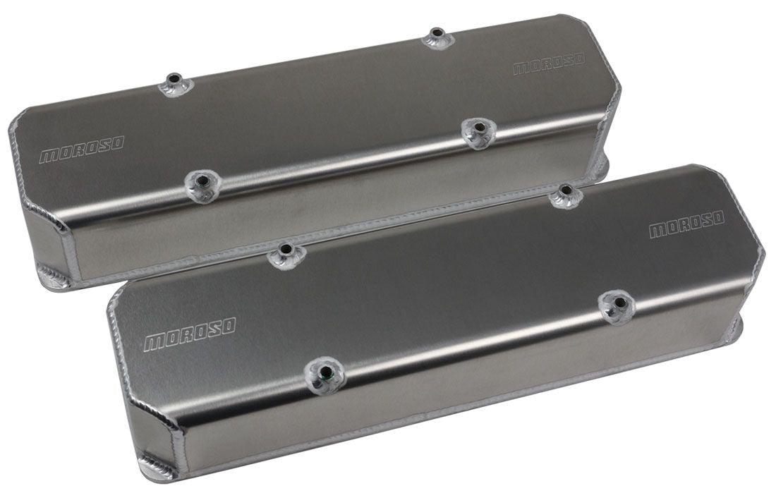 SBC Fab Alm Valve Cover Set -MBE 10/13 Deg Heads - Burlile Performance Products