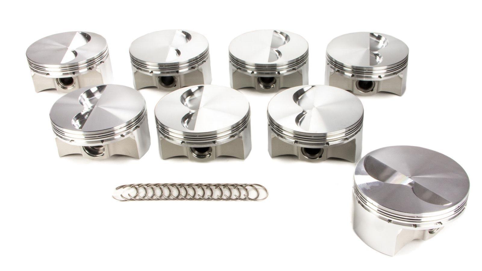 SBC Flat Top Piston Set 4.035 Bore -5cc - Burlile Performance Products