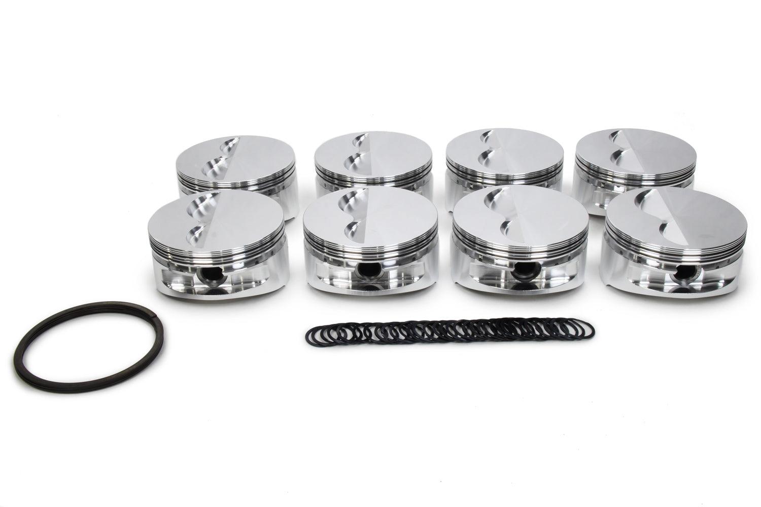 SBC Flat Top Piston Set - Burlile Performance Products