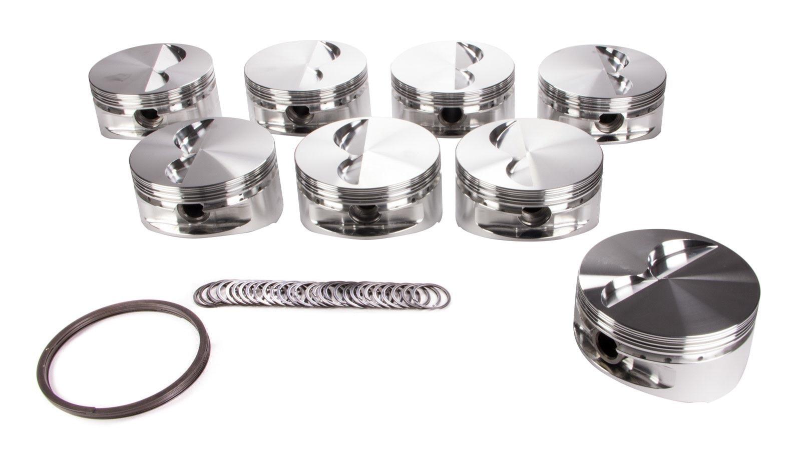 SBC F/T piston Set 4.125 Bore -5.0cc - Burlile Performance Products