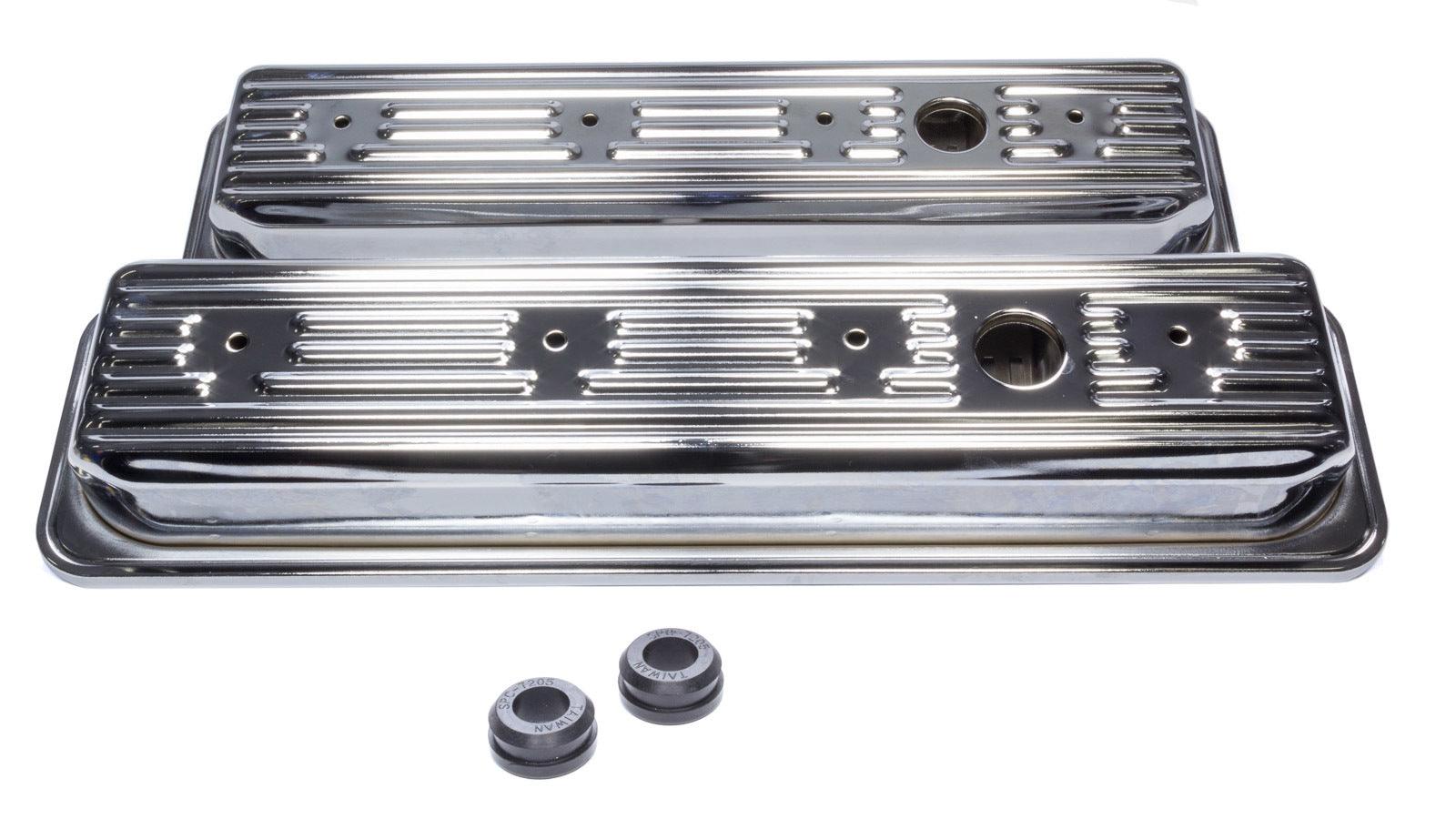 SBC Signature Series Valve Cove Set - Chrome - Burlile Performance Products