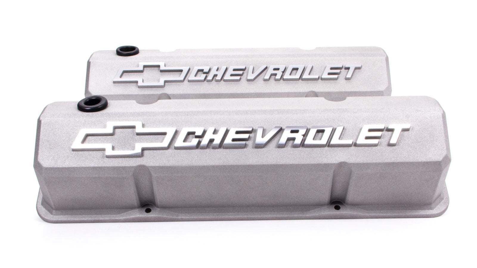 SBC Slant Edge Cast Gray V/C Tall Raised Logo - Burlile Performance Products