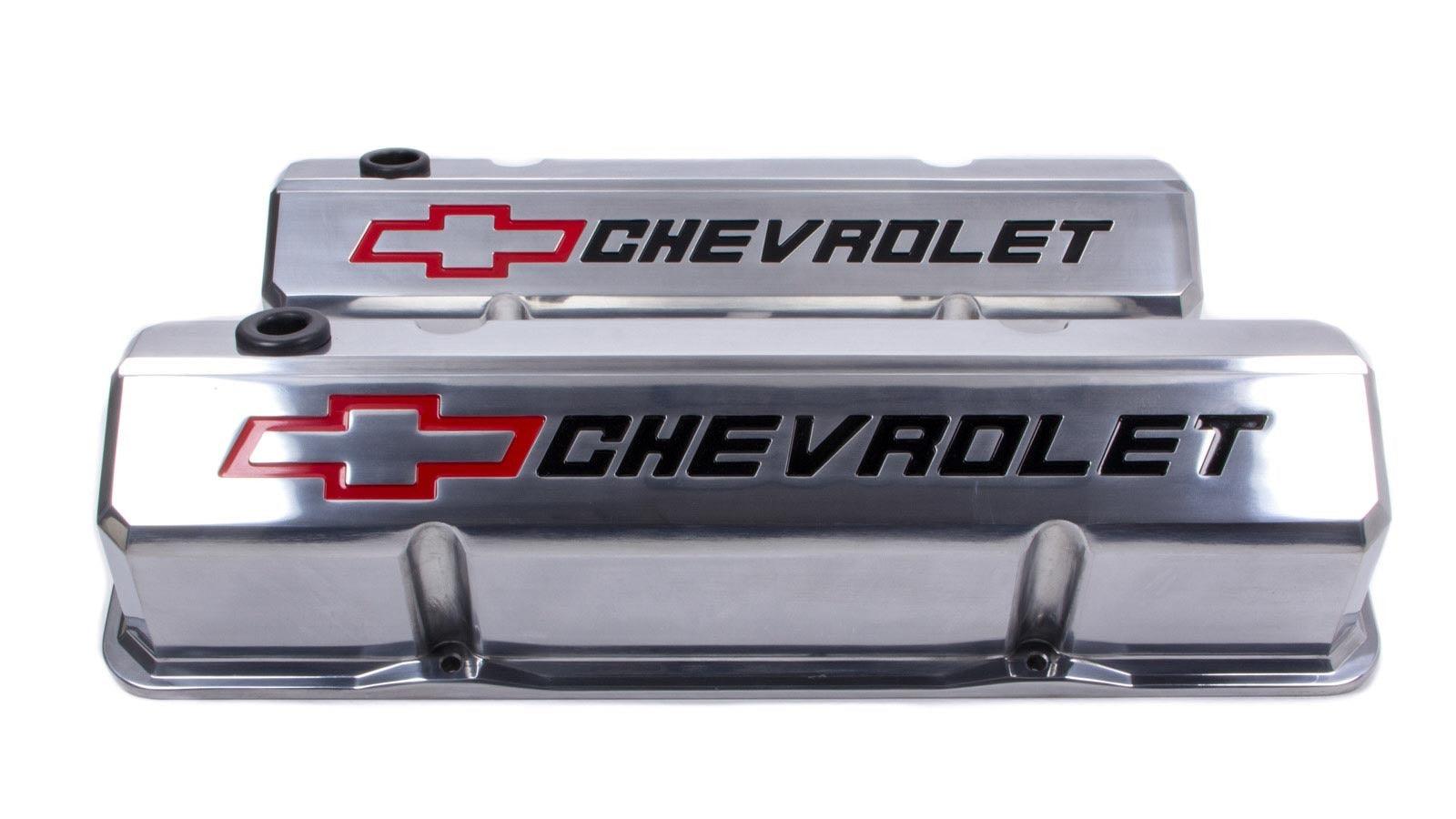 SBC Slant Edge Polished V/C Tall Recessed Logo - Burlile Performance Products