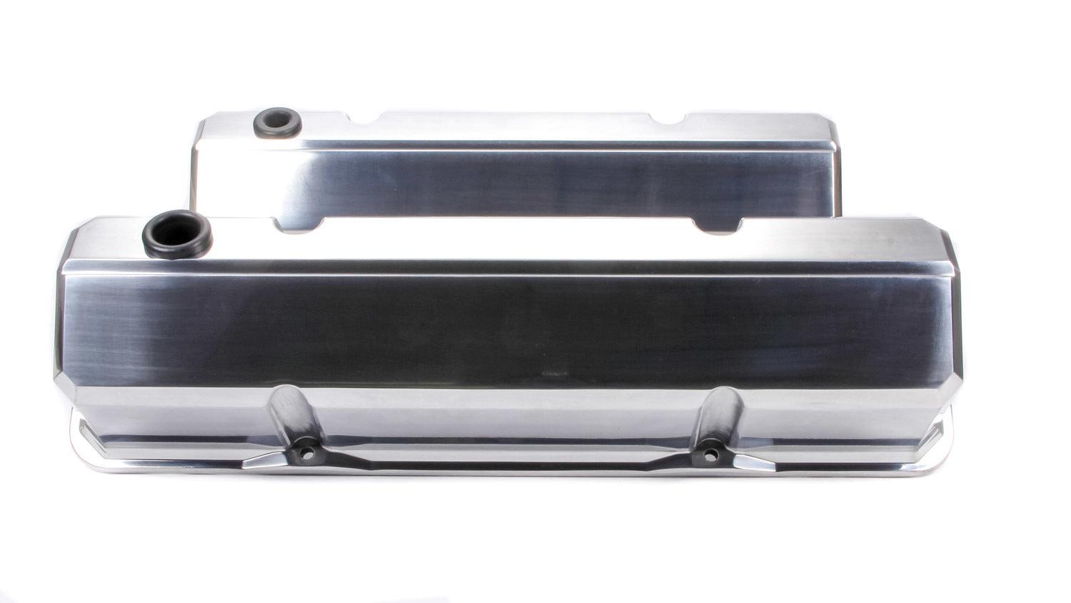 SBC Slant Edge Polished V/C Tall W/ No Logo - Burlile Performance Products