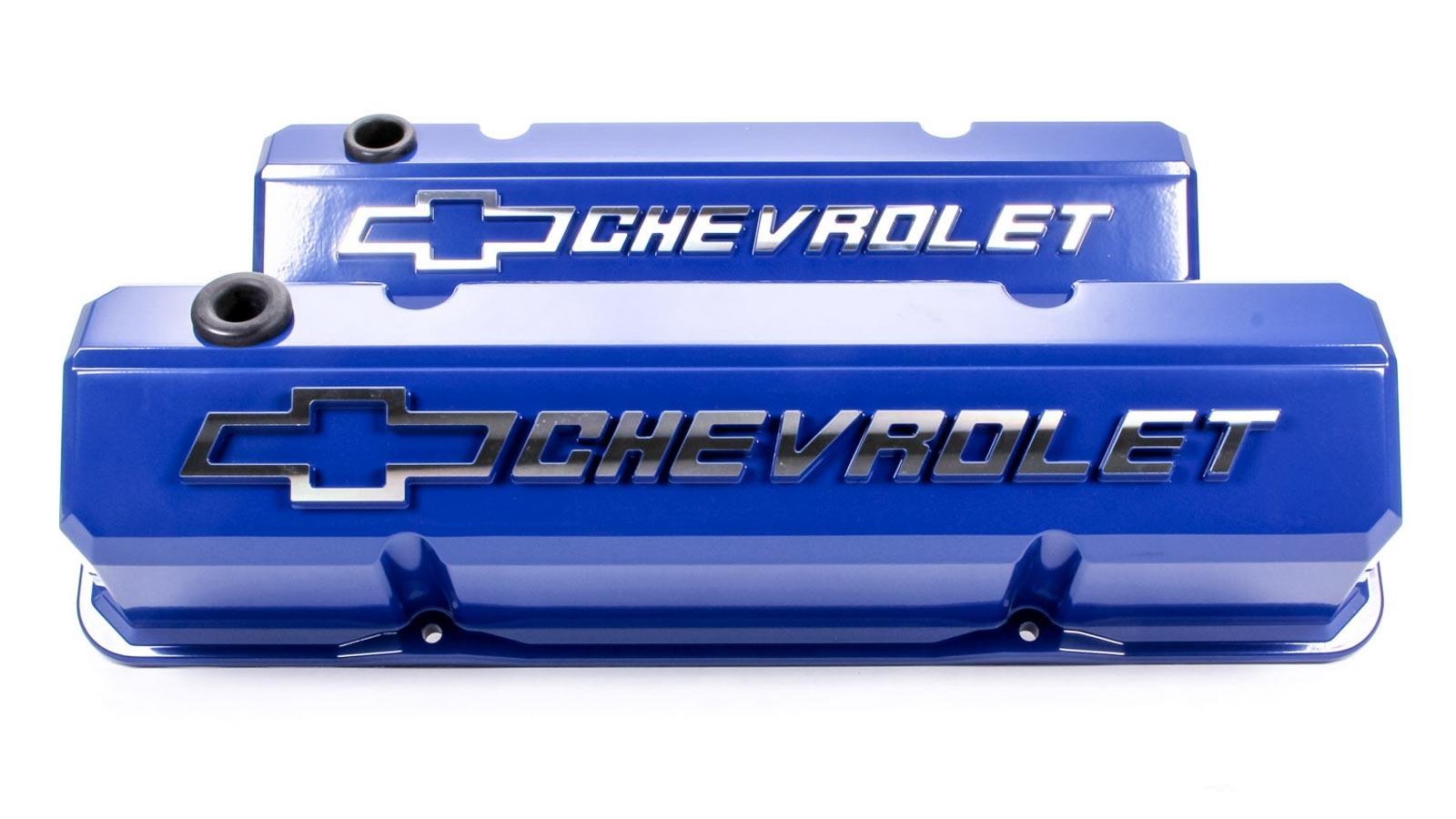 SBC Slant Edge V/C's - Die Cast - Blue - Burlile Performance Products