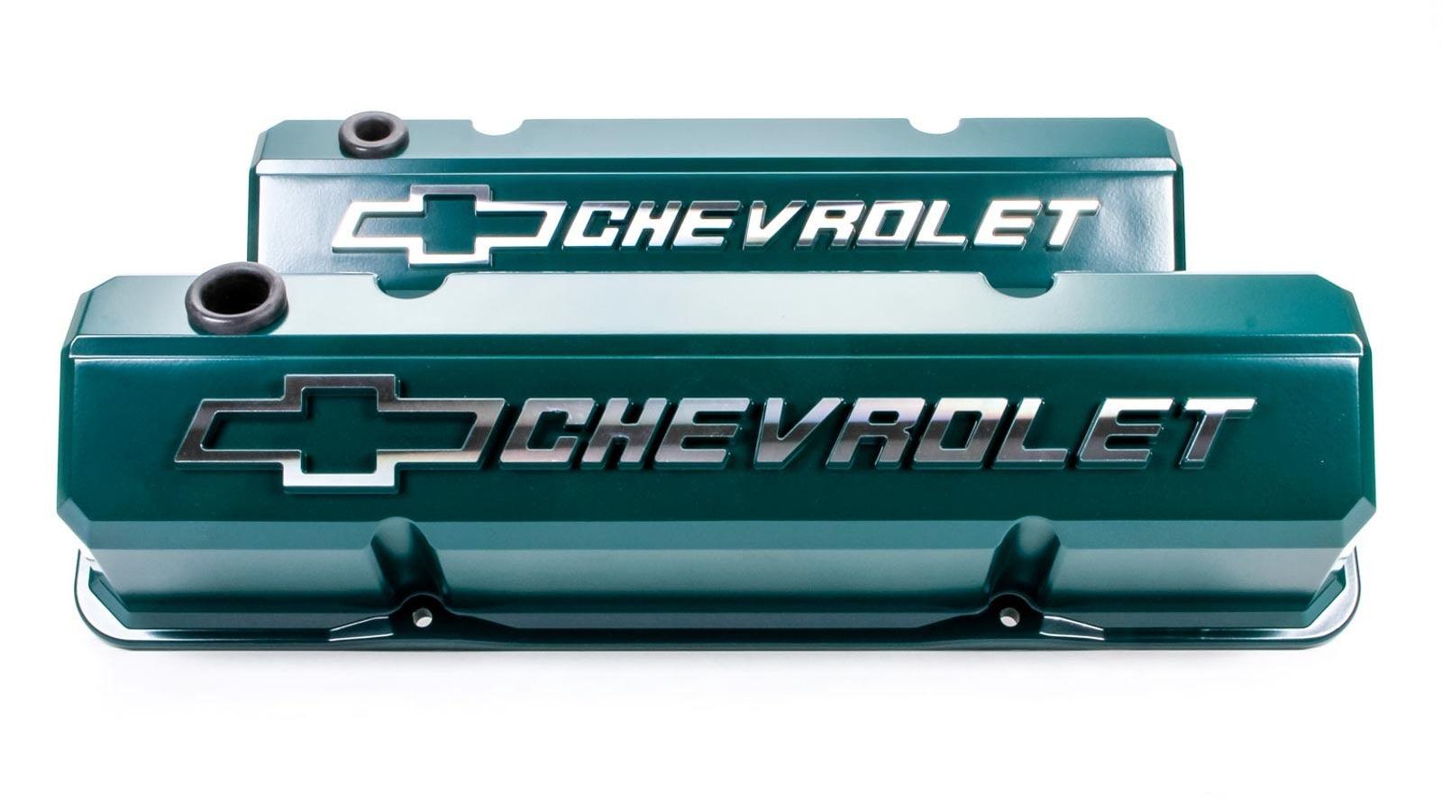 SBC Slant Edge V/C's - Die Cast - Green - Burlile Performance Products