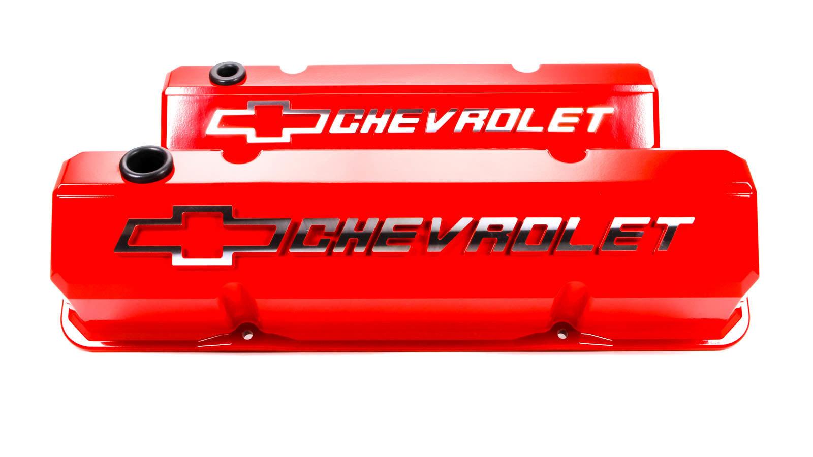 SBC Slant Edge V/C's - Die Cast - Red - Burlile Performance Products