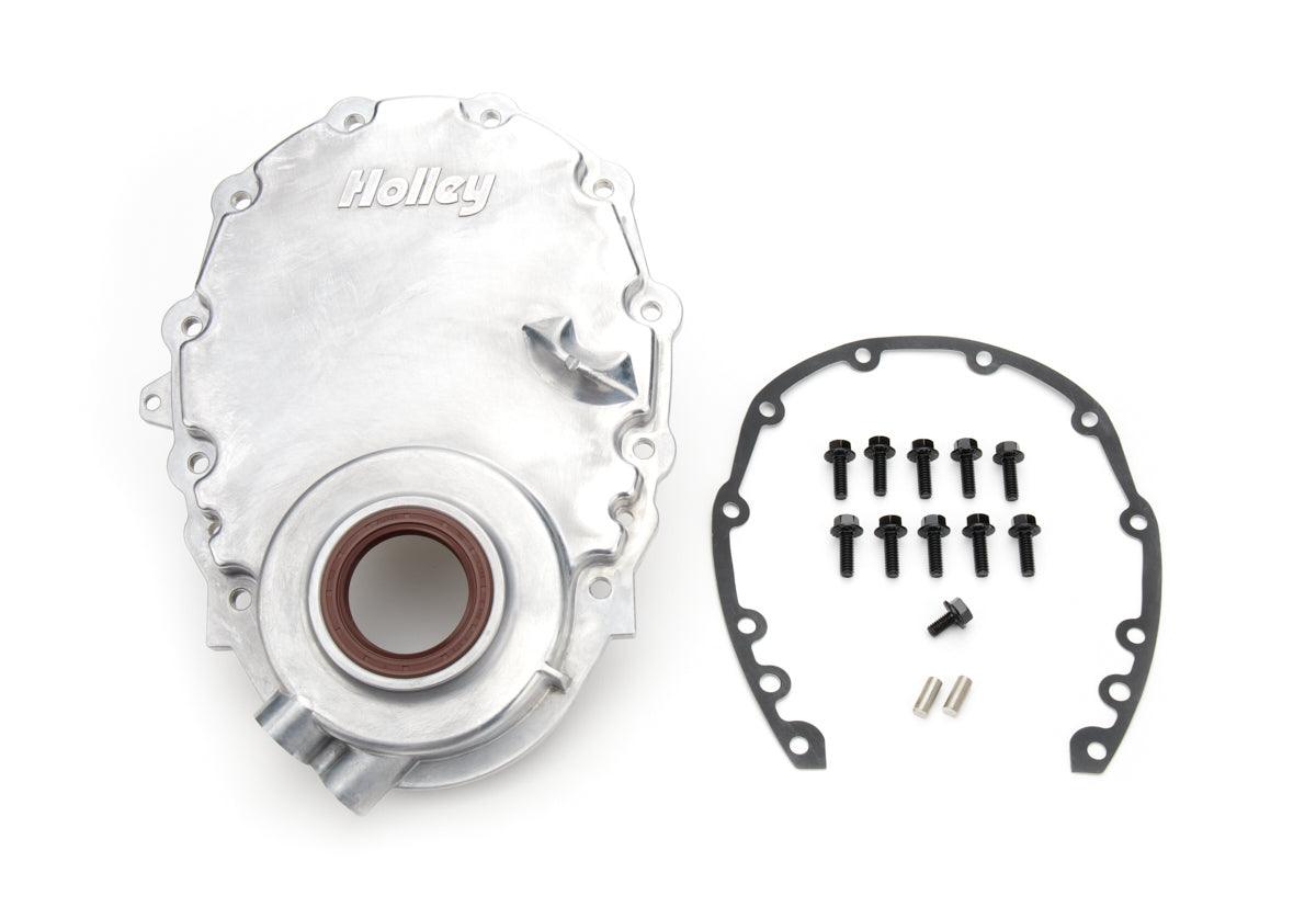 SBC Vortec Alm Timing Cover w/Crank Senspr - Burlile Performance Products