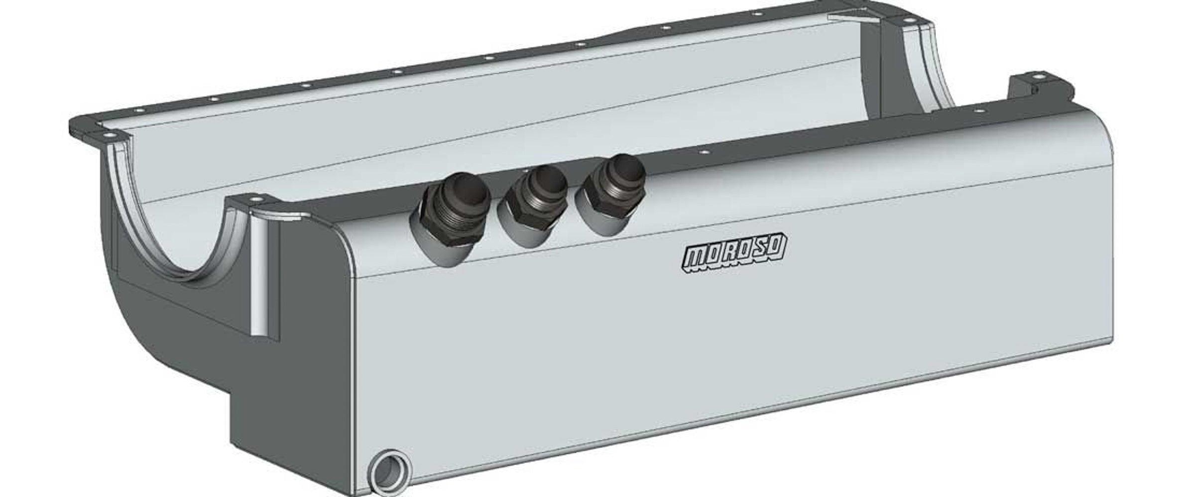 SBF 351W DLM Dry Sump Oil Pan - Burlile Performance Products