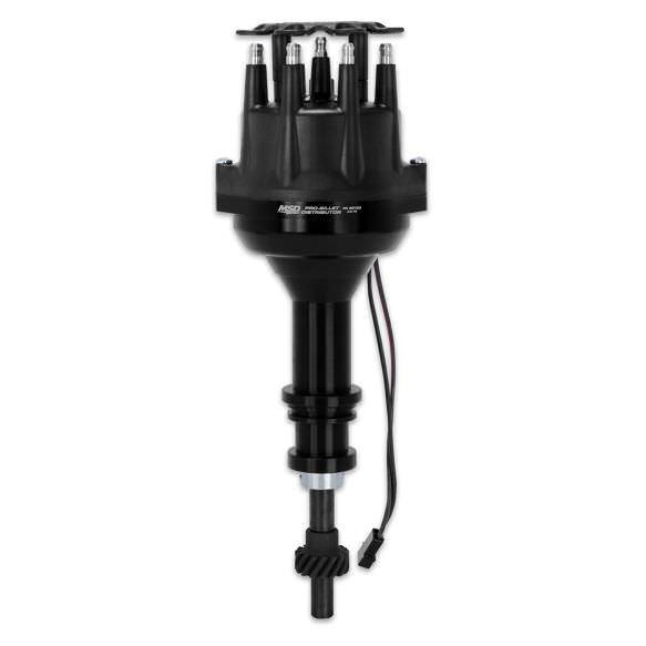 SBF 351W Pro Billet Distributor Black Finish - Burlile Performance Products