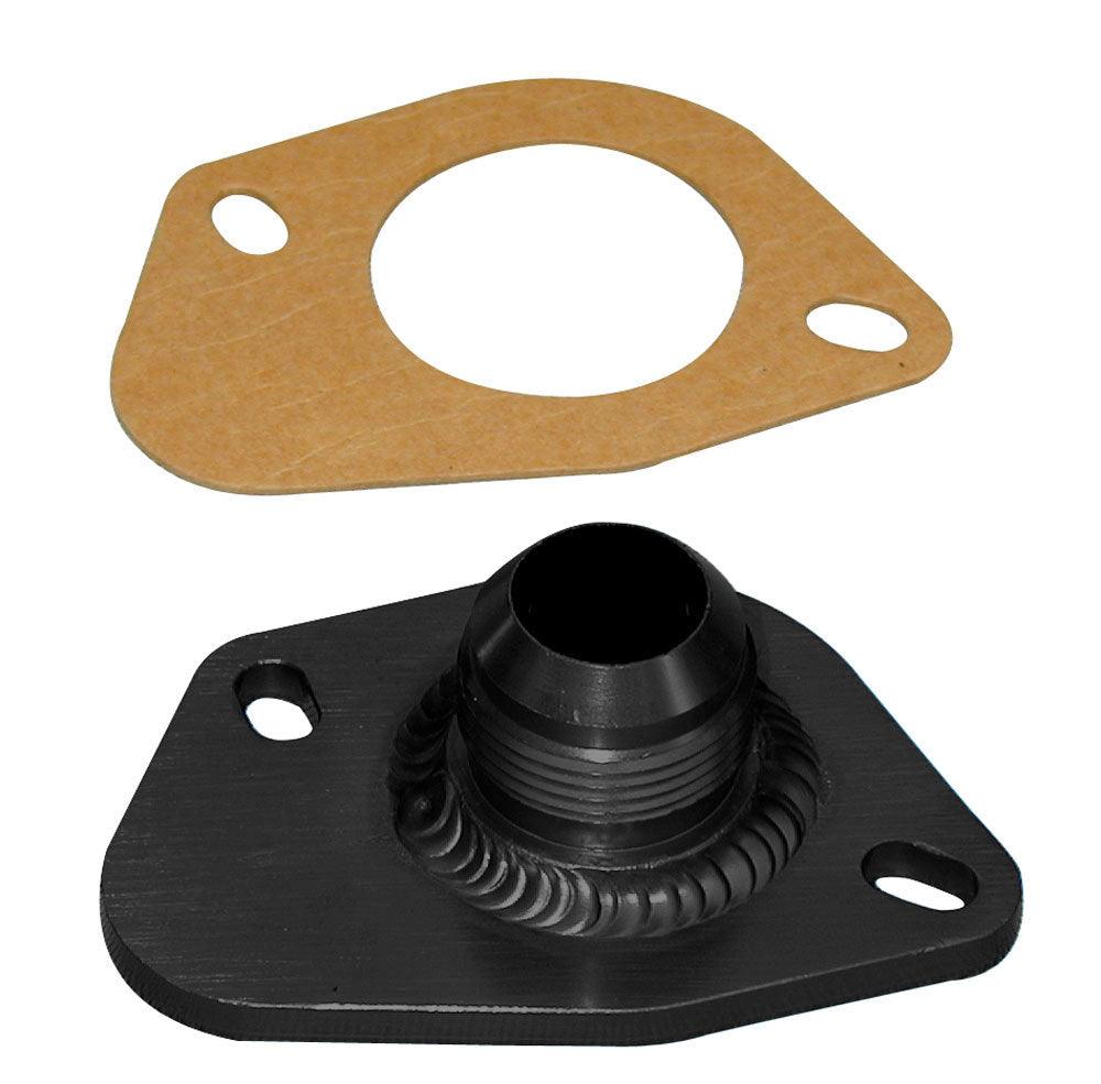 SBF Bolt-On Alum. Water Outlet Neck w/-16an Ftng - Burlile Performance Products