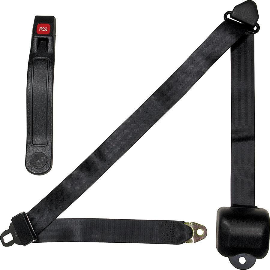 Seat Belt Retractable 3pt Black - Burlile Performance Products