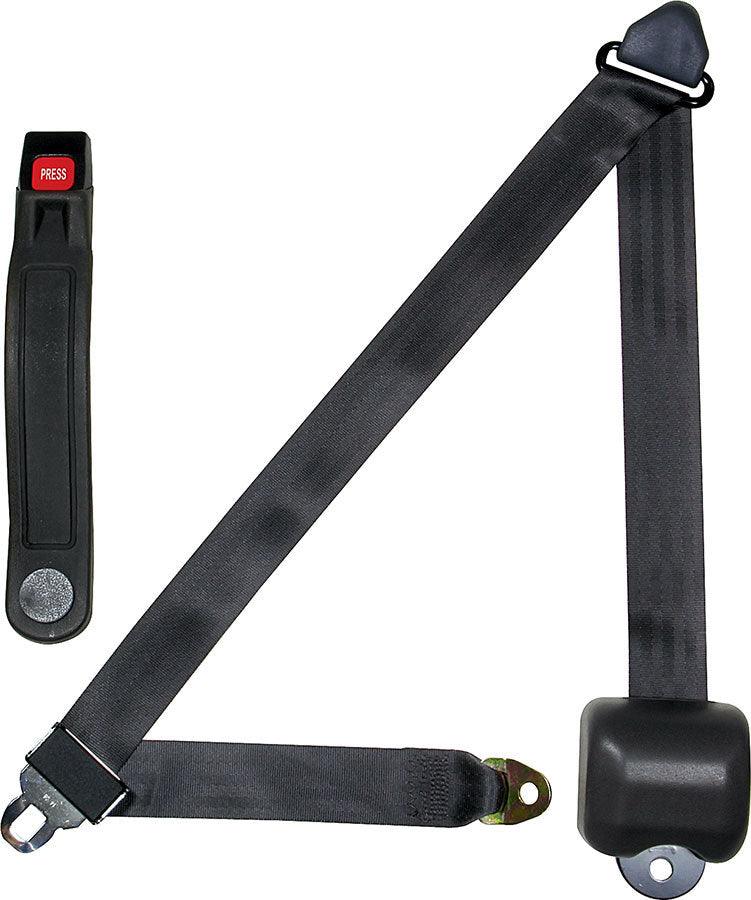 Seat Belt Retractable 3pt Charcoal - Burlile Performance Products