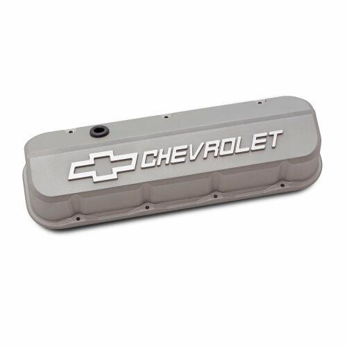 Slant Edge Valve Covers BBC Cast Gray Crinkle - Burlile Performance Products