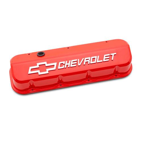Slant Edge Valve Covers BBC Chevy Orange - Burlile Performance Products