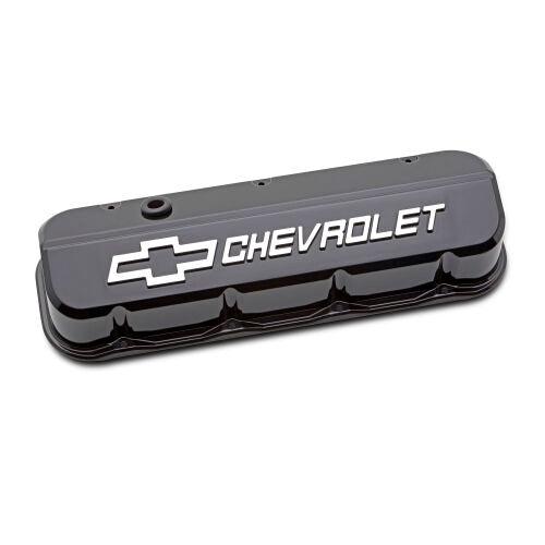 Slant Edge Valve Covers BBC Liquid Black - Burlile Performance Products