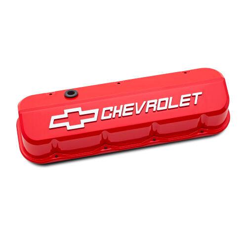 Slant Edge Valve Covers BBC Red - Burlile Performance Products