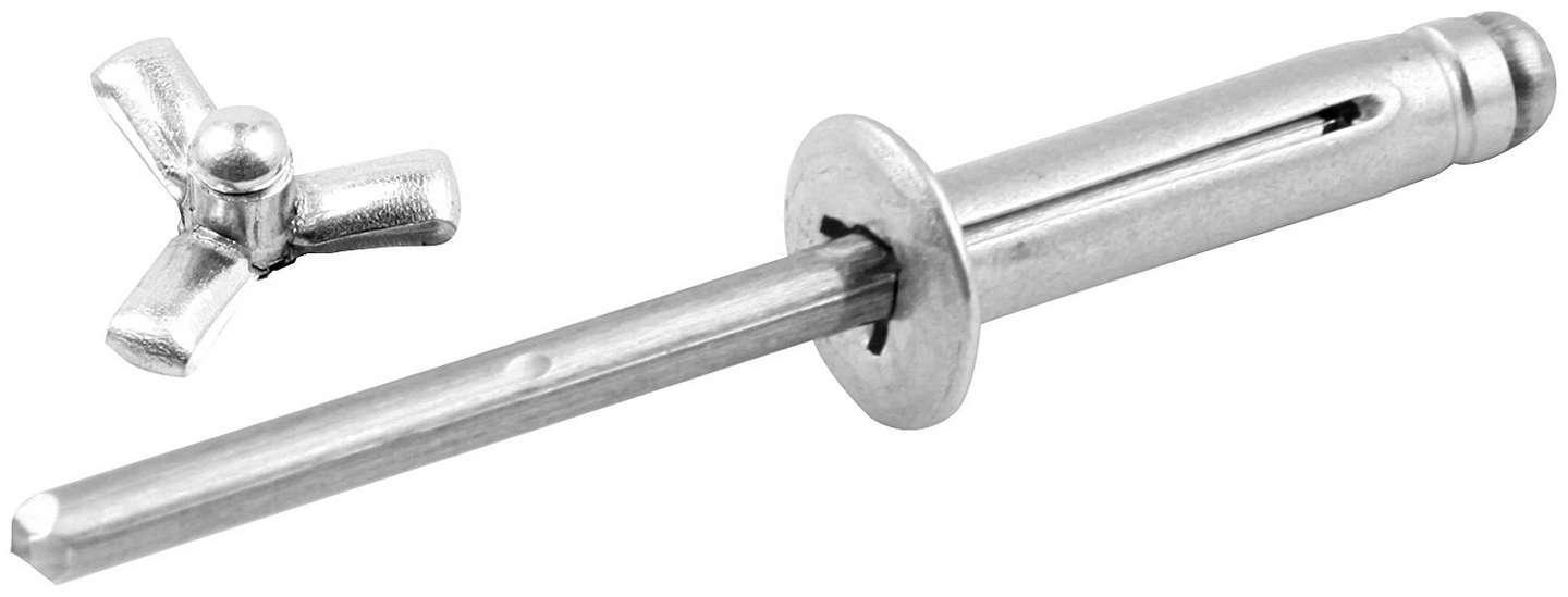 Sm Hd Rivet 250Pk Silver Flange Type Alum Mandrel - Burlile Performance Products
