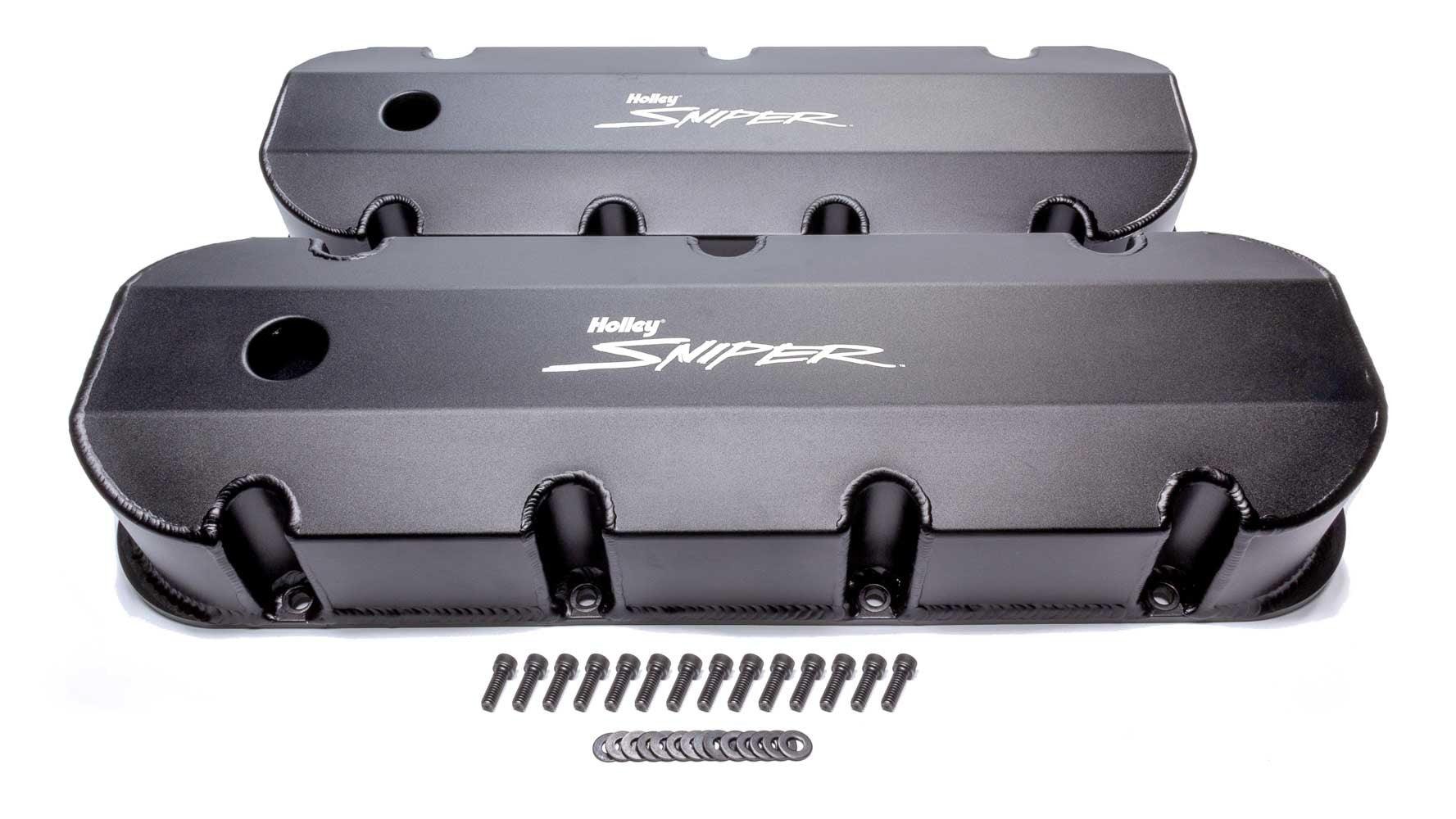 Sniper Fabricated Valve Covers BBC Tall - Burlile Performance Products