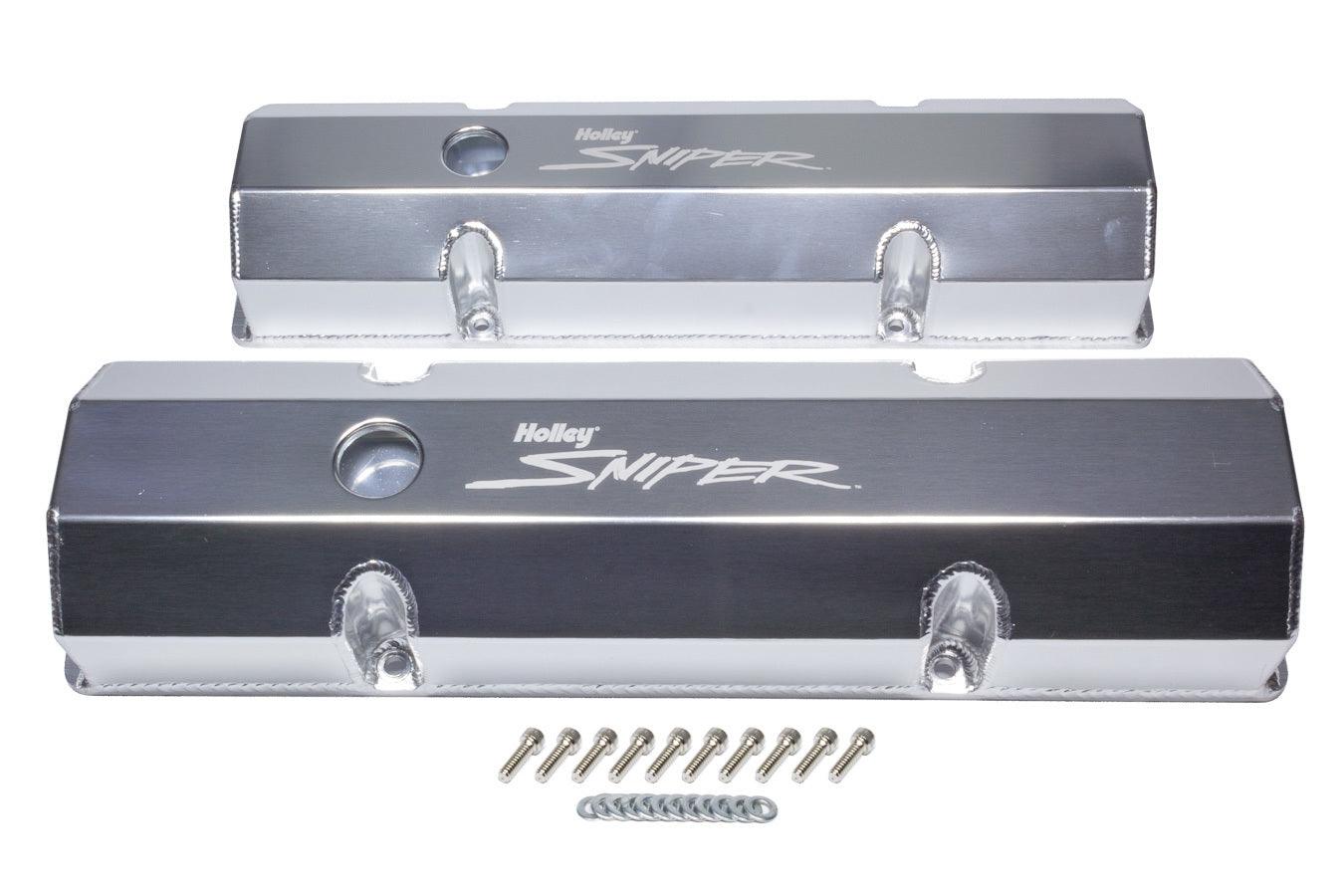 Sniper Fabricated Valve Covers SBC Tall - Burlile Performance Products
